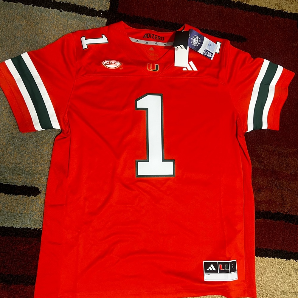 Adidas orange UM Football Jersey size L